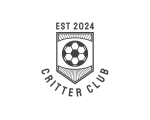 Soccer Shield Emblem logo design