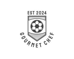 Soccer Shield Emblem logo design