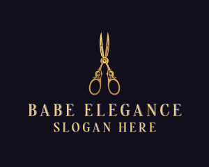 Elegant Tailoring Scissors logo design