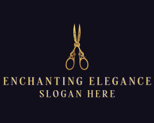 Elegant Tailoring Scissors logo design