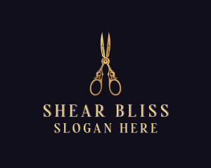 Elegant Tailoring Scissors logo design