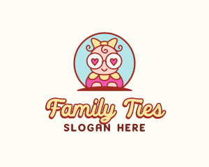 Cute Baby Girl logo design