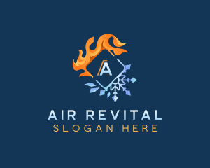 Thermal Snowflake HVAC logo design