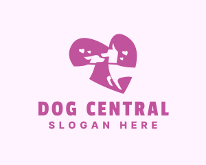 Pet Dog Heart logo design