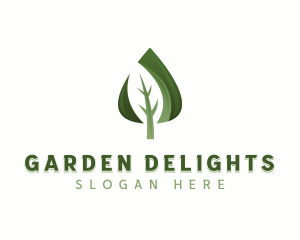 Leaf Herbal Garden logo design