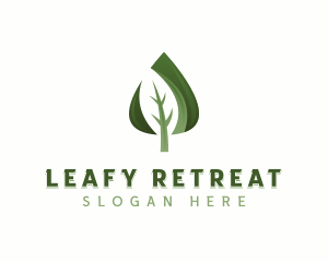 Leaf Herbal Garden logo design