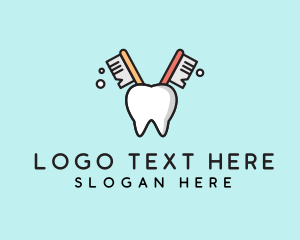 Dental Tooth Toothbrush  Logo