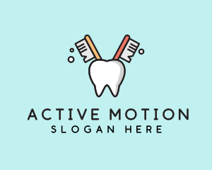 Dental Tooth Toothbrush  logo design