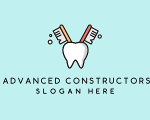 Dental Tooth Toothbrush  logo design