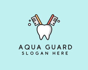 Dental Tooth Toothbrush  logo design