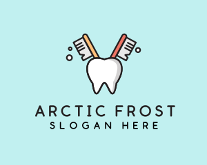 Dental Tooth Toothbrush  logo design