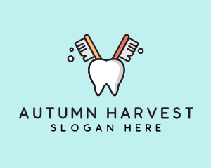 Dental Tooth Toothbrush  logo design