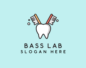 Dental Tooth Toothbrush  logo design