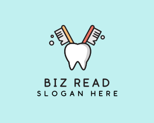 Dental Tooth Toothbrush  logo design