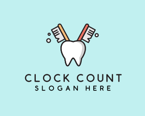 Dental Tooth Toothbrush  logo design