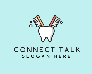 Dental Tooth Toothbrush  logo design