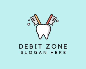 Dental Tooth Toothbrush  logo design