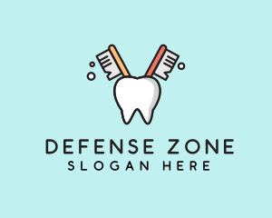 Dental Tooth Toothbrush  logo design