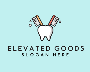 Dental Tooth Toothbrush  logo design