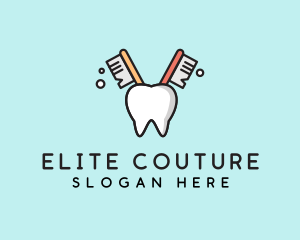 Dental Tooth Toothbrush  logo design