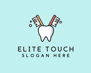 Dental Tooth Toothbrush  logo design