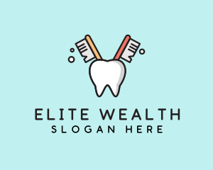 Dental Tooth Toothbrush  logo design