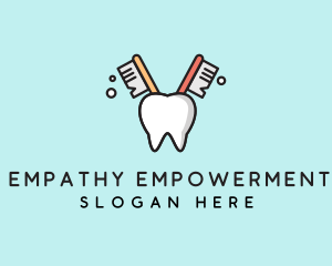 Dental Tooth Toothbrush  logo design