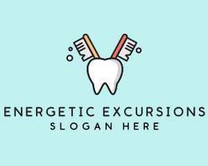 Dental Tooth Toothbrush  logo design