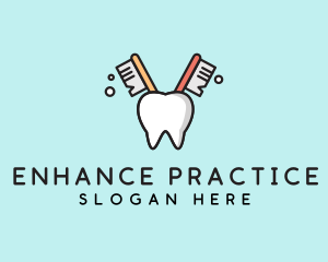 Dental Tooth Toothbrush  logo design