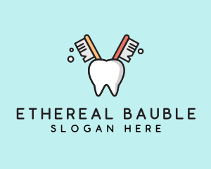 Dental Tooth Toothbrush  logo design