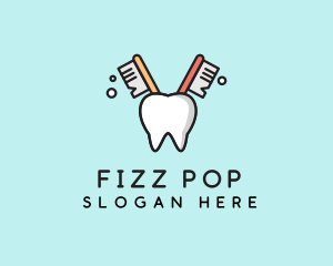 Dental Tooth Toothbrush  logo design