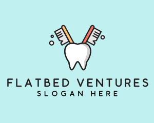 Dental Tooth Toothbrush  logo design