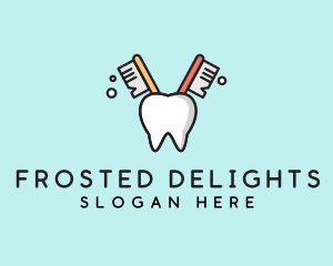 Dental Tooth Toothbrush  logo design