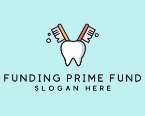 Dental Tooth Toothbrush  logo design