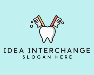 Dental Tooth Toothbrush  logo design