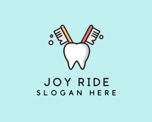 Dental Tooth Toothbrush  logo design