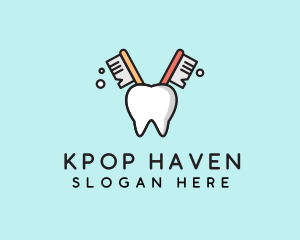 Dental Tooth Toothbrush  logo design