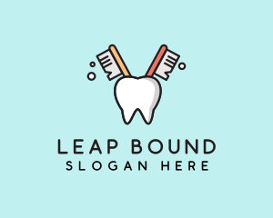 Dental Tooth Toothbrush  logo design