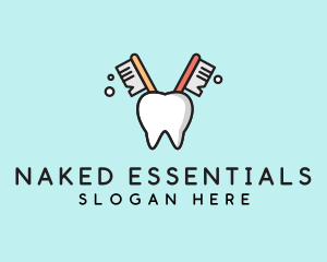 Dental Tooth Toothbrush  logo design