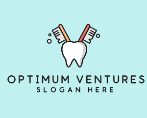 Dental Tooth Toothbrush  logo design