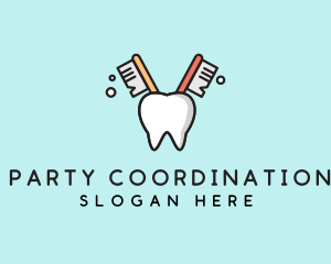 Dental Tooth Toothbrush  logo design