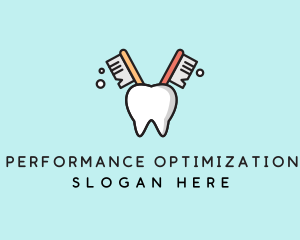 Dental Tooth Toothbrush  logo design