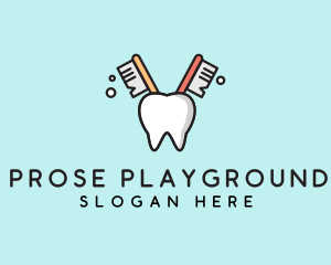 Dental Tooth Toothbrush  logo design