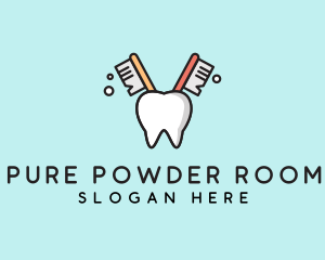 Dental Tooth Toothbrush  logo design