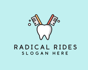 Dental Tooth Toothbrush  logo design