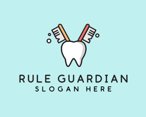 Dental Tooth Toothbrush  logo design