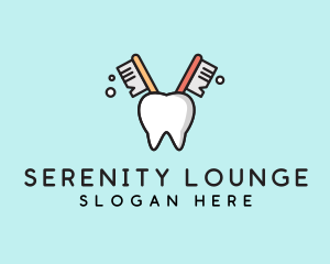 Dental Tooth Toothbrush  logo design