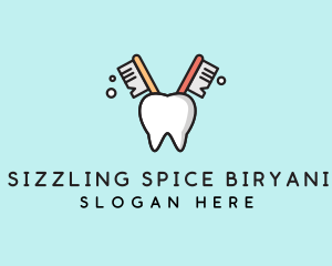 Dental Tooth Toothbrush  logo design