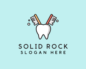 Dental Tooth Toothbrush  logo design