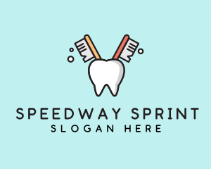 Dental Tooth Toothbrush  logo design